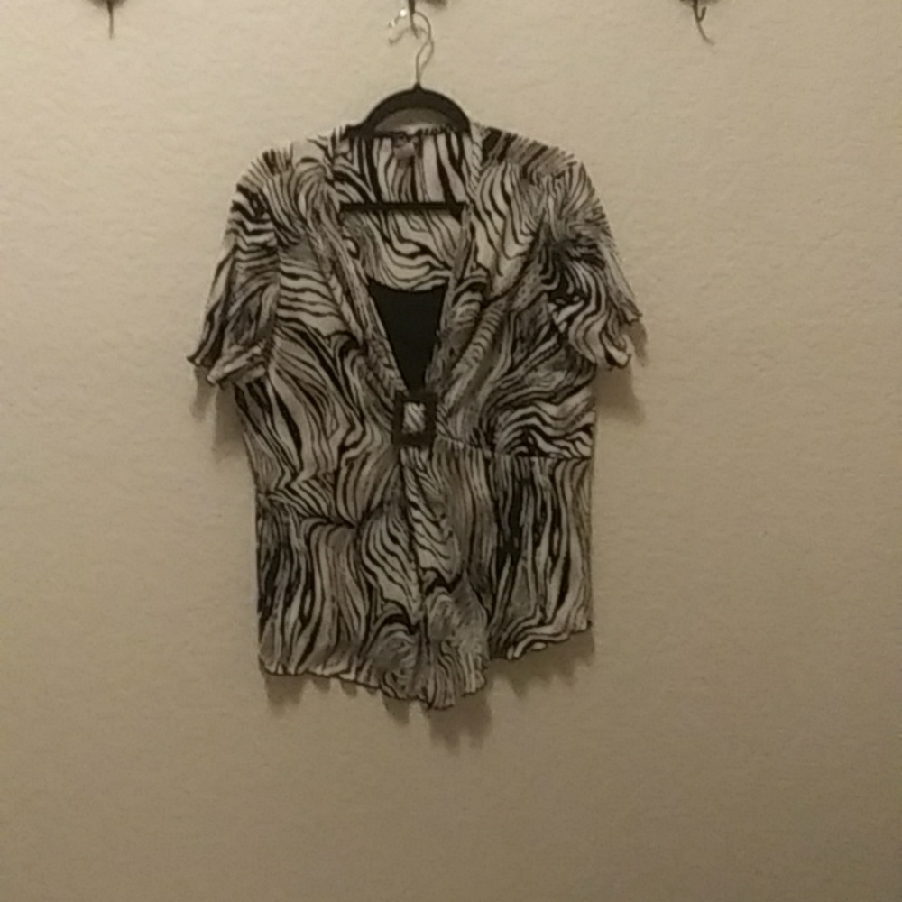 Women's Ashley JILL Zebra Print Top